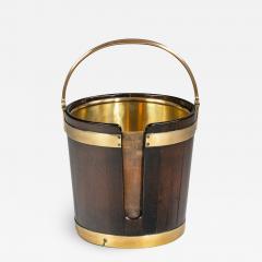 A George III mahogany and brass bound plate bucket - 1724923