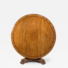 A George IV ebony inlaid mahogany tilt top centre table - 2680272