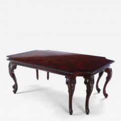 A Georgian style carved mahogany dining table by Century  - 3600689
