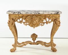 A German rococo carved and gilded console table  - 1902750