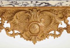 A German rococo carved and gilded console table  - 1902751