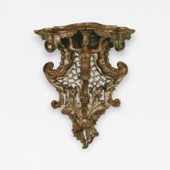 A Gilded Wood Console Bracket Depicting America - 274550