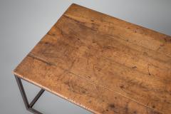 A Good Cherry and Metal Mounted Coffee Table - 930259