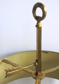 A Good Quality French Gilt Bronze Bouillotte Lamp with Tole Shade - 547593