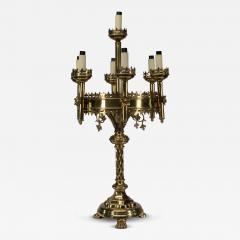 A Gothic Revival Brass Table Lamp - 4233090