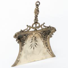 A Gothic Revival Solid Brass Crumb Tray with Tigers Heads Floral Decors - 4188814
