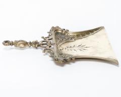 A Gothic Revival Solid Brass Crumb Tray with Tigers Heads Floral Decors - 4188817