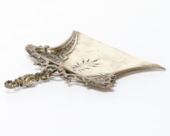 A Gothic Revival Solid Brass Crumb Tray with Tigers Heads Floral Decors - 4188818