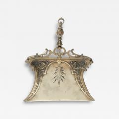 A Gothic Revival Solid Brass Crumb Tray with Tigers Heads Floral Decors - 4234568