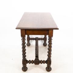 A Gothic Revival Style Quarter Sawn Oak Barley Twist Hall or Centre Table - 4192352