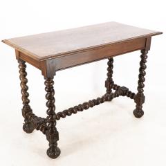 A Gothic Revival Style Quarter Sawn Oak Barley Twist Hall or Centre Table - 4192353