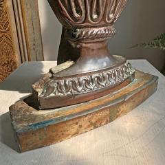 A Grand 18th Century Italian Wood and Copper Altar Vase - 4084201