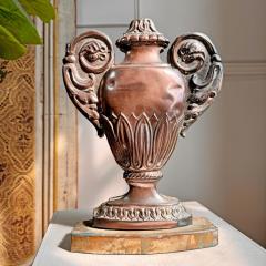A Grand 18th Century Italian Wood and Copper Altar Vase - 4084207