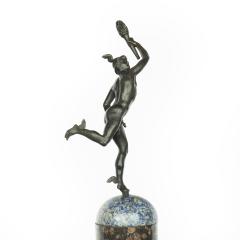 A Grand Tour Regency bronze figure of Mercury Hermes on a marble column - 3159047