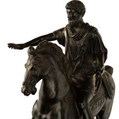 A Grand Tour equestrian bronze of Marcus Aurelius after Hopfgarten - 3619505