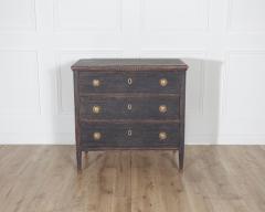 A Gustavian style chest of drawers in black with beautiful patina - 4223224