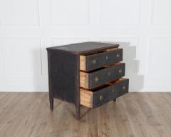 A Gustavian style chest of drawers in black with beautiful patina - 4223250