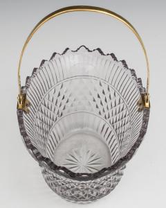 A HIGHLY UNUSUAL AUSTRIAN ORMOLU MOUNTED CUT GLASS BASKET - 3960395