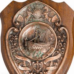 A HMS Victory centennial copper shield - 1840314