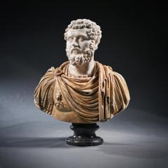 A HUGE AND IMPORTANT 18TH CENTURY ITALIAN CARVED MARBLE BUST OF ROMAN EMPEROR - 3707865