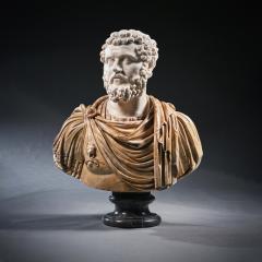 A HUGE AND IMPORTANT 18TH CENTURY ITALIAN CARVED MARBLE BUST OF ROMAN EMPEROR - 3707871