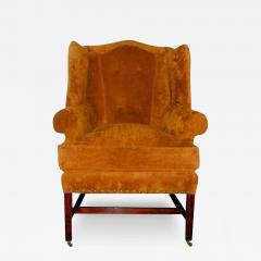 A Handsome 18th Century Mahogany English Wing Chair - 3302296