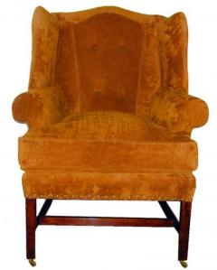 A Handsome 18th Century Mahogany English Wing Chair - 3353680