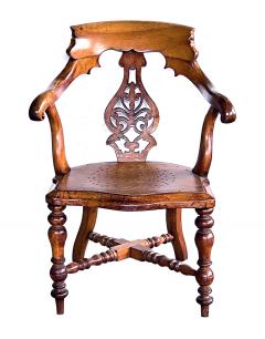 A Handsome English Yew Wood Captains Chair - 2394904