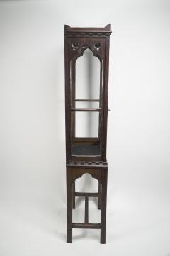 A Handsome Gothic Revival Oak Display Cabinet - 4192358