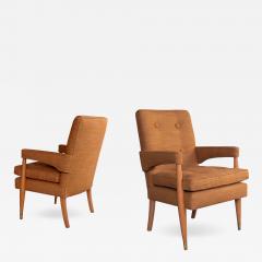 A Handsome Pair of American Mid Century High Back Arm Chairs - 533658