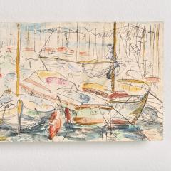 A Harbour Scene Watercolour - 3916360