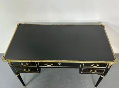 A Hollywood Regency Ebony Desk Writing Table or Vanity Bronze Mounted 1930s - 2899350