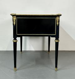A Hollywood Regency Ebony Desk Writing Table or Vanity Bronze Mounted 1930s - 2899353