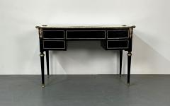 A Hollywood Regency Ebony Desk Writing Table or Vanity Bronze Mounted 1930s - 2899354