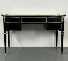 A Hollywood Regency Ebony Desk Writing Table or Vanity Bronze Mounted 1930s - 2899356