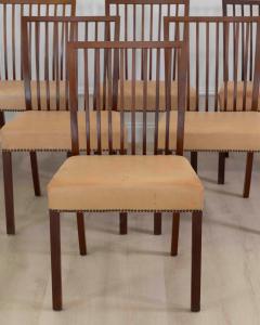 A J Iversen 20th Century Set of Eight Danish Mahogany Dining Chairs by A J Iversen - 4737245