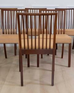 A J Iversen 20th Century Set of Eight Danish Mahogany Dining Chairs by A J Iversen - 4737259