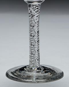 A JACOBITE ENGRAVED AIR TWIST WINE GLASS - 4742678