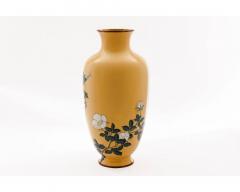 A Japanese Cloisonne Enamel Vase Attributed to Kawade Shibatar with Camellias - 4555989