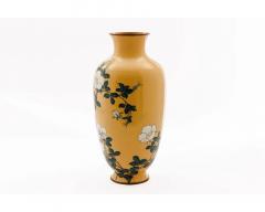 A Japanese Cloisonne Enamel Vase Attributed to Kawade Shibatar with Camellias - 4555990