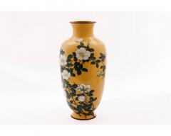 A Japanese Cloisonne Enamel Vase Attributed to Kawade Shibatar with Camellias - 4555991