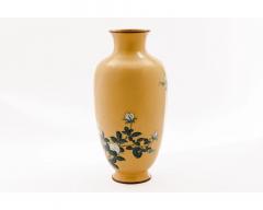 A Japanese Cloisonne Enamel Vase Attributed to Kawade Shibatar with Camellias - 4555992