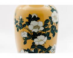A Japanese Cloisonne Enamel Vase Attributed to Kawade Shibatar with Camellias - 4555995