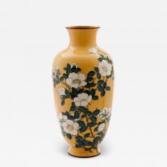 A Japanese Cloisonne Enamel Vase Attributed to Kawade Shibatar with Camellias - 4556230