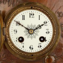A Japonisme gilt bronze and brass three piece clock set - 4121638