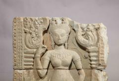 A Khmer Stone Sculpture of An Aspara Dancer - 4463307