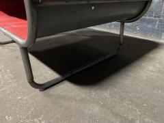 A Krynsky Capsule Shaped Cocktail table made from bent steel tubing and reclaimed metal - 4033434
