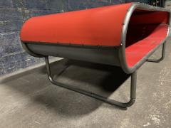 A Krynsky Capsule Shaped Cocktail table made from bent steel tubing and reclaimed metal - 4033435