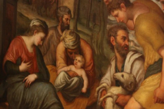 A LARGE ANTIQUE OIL ON CANVAS DEPICTING BABY JESUS - 3565973