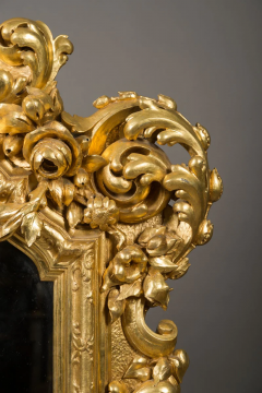 A LARGE FRENCH ROCOCO STYLE GILT WOOD FIGURAL WALL MIRROR - 3537439